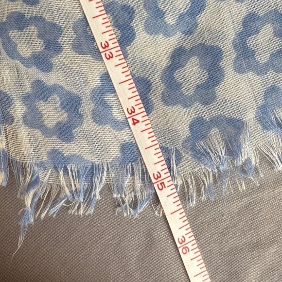 Colorful Paisley & Floral Lightweight Scarf/Shawl With Fringe Edges - Picture 7 of 9